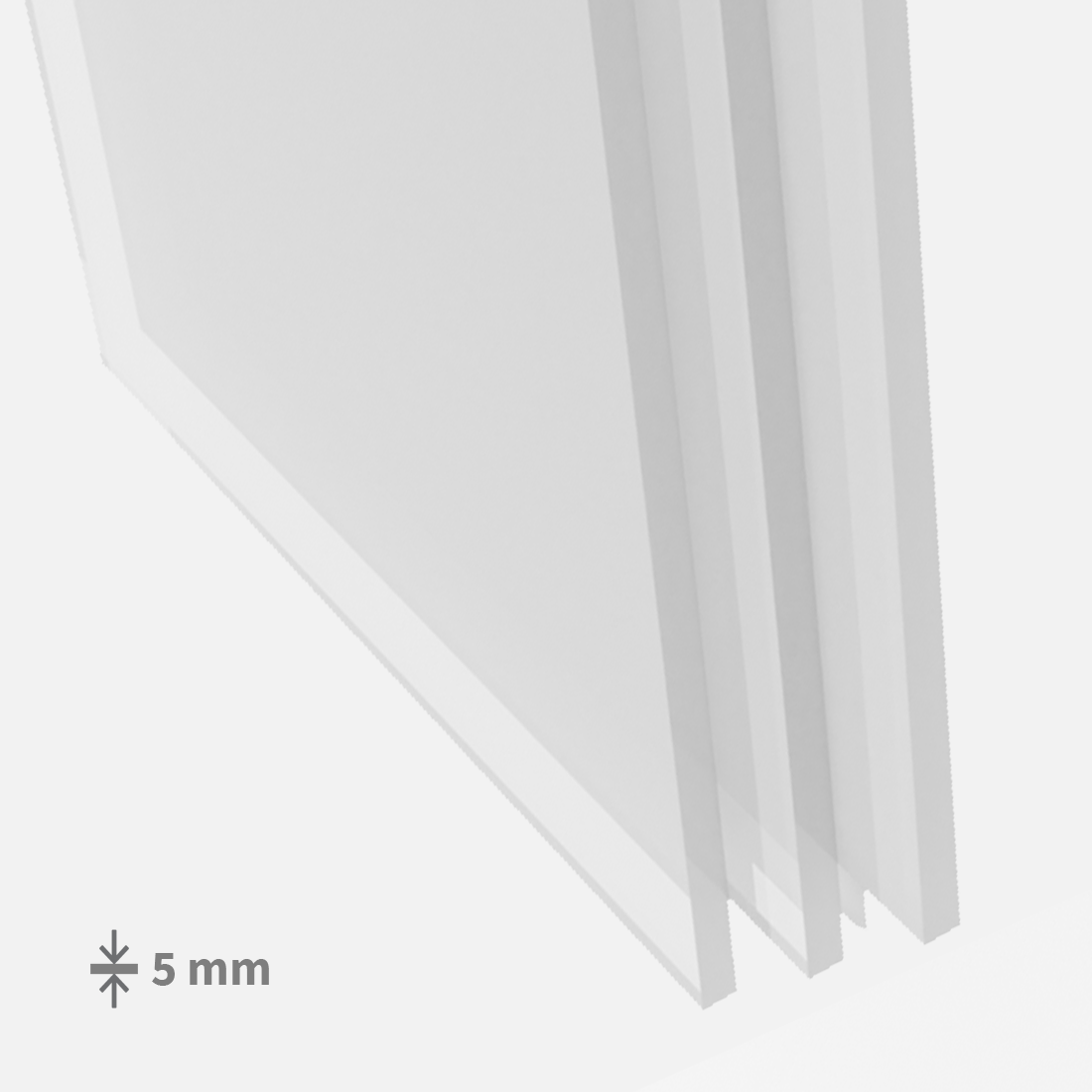 Perspex® pleksi steklo - belo: 5 mm